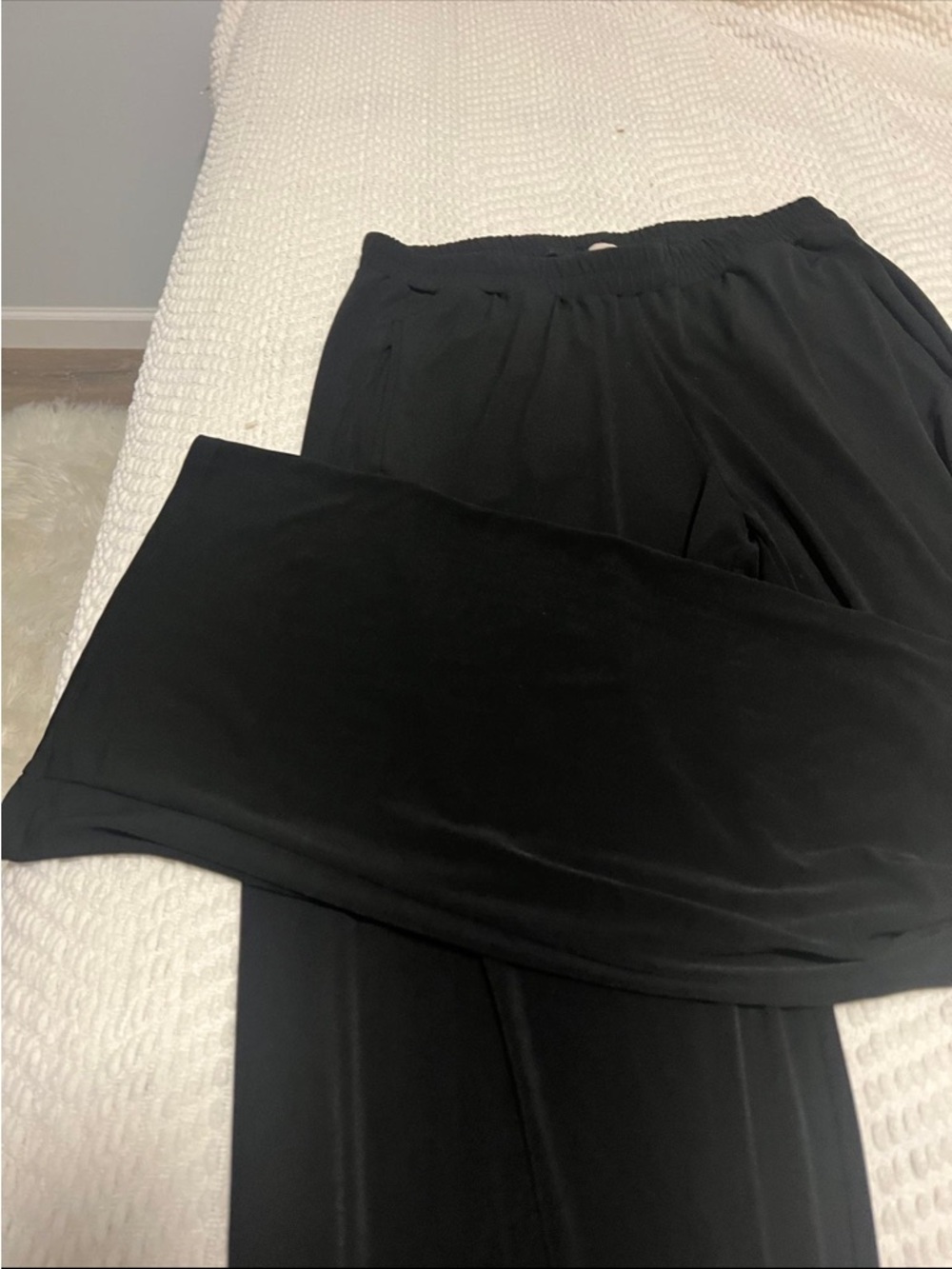 Michaels Black Wide-Leg Pull-On Pants - Picture 2 of 4